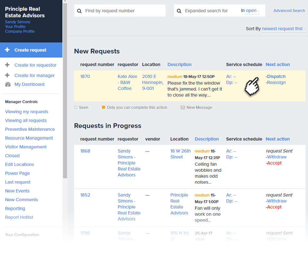 Landport X1 Software snapshot